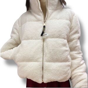 Juicy Couture White Sherpa Puffer Winter Coat - NEW